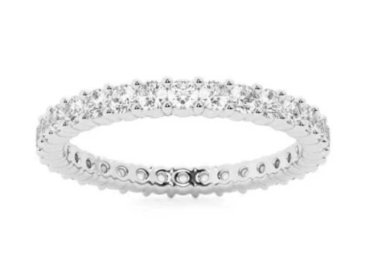 Certified Lab Grown Round Diamond Eternity Ring