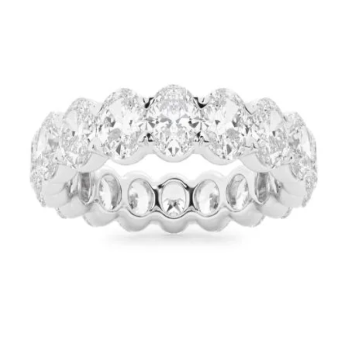 Certified Lab Grown Oval Cut Diamond Eternity Ring