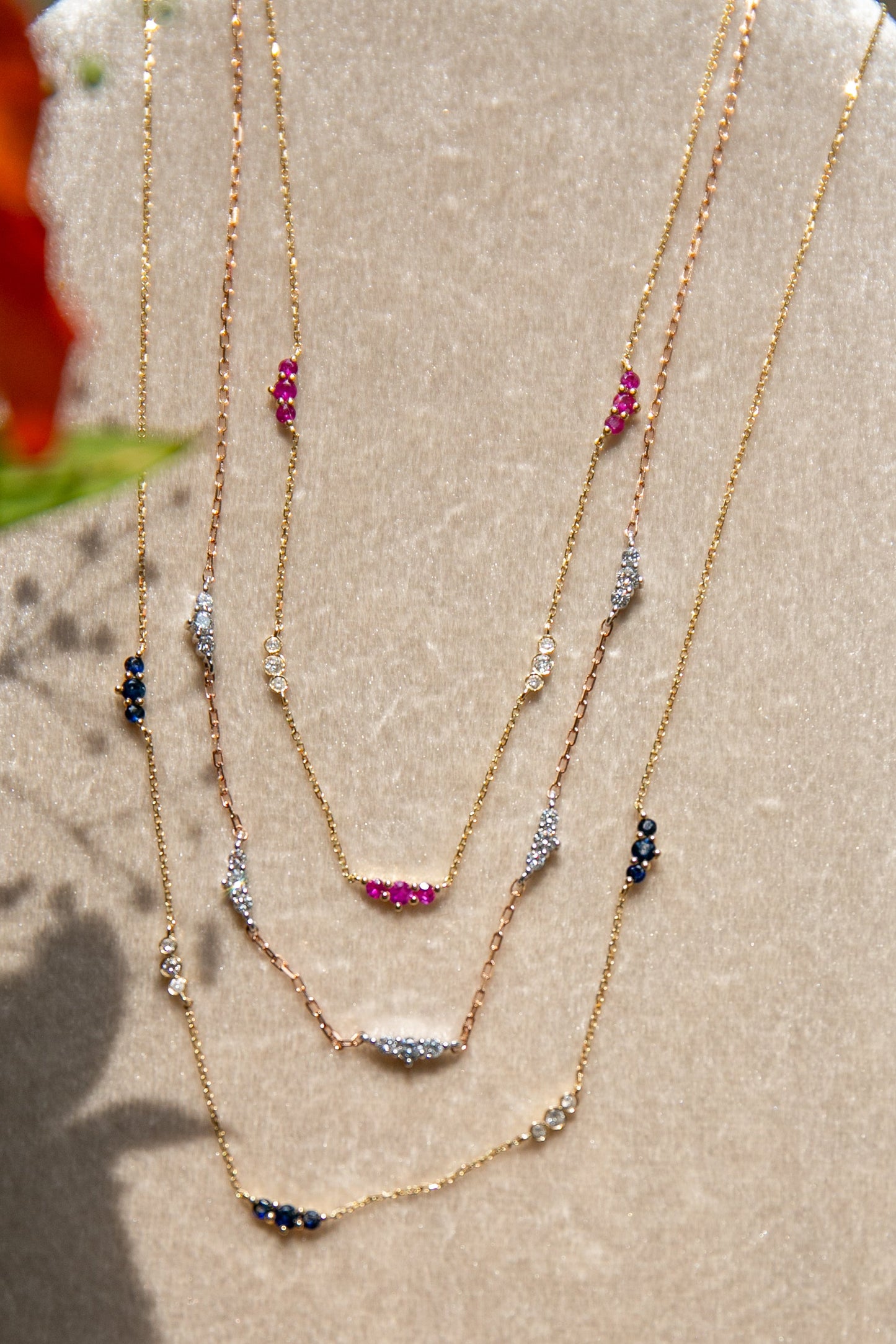 Diamonds on Solid 14kt Rose Gold Chain
