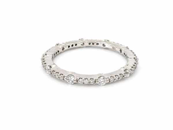 Skinny Diamond Eternity Ring in 18kt Solid White Gold