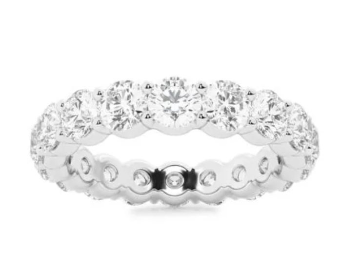 Certified Lab Grown Round Diamond Eternity Ring