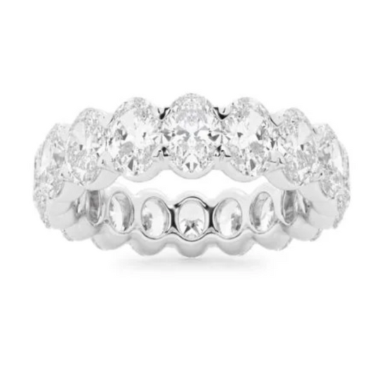 Certified Lab Grown Oval Cut Diamond Eternity Ring