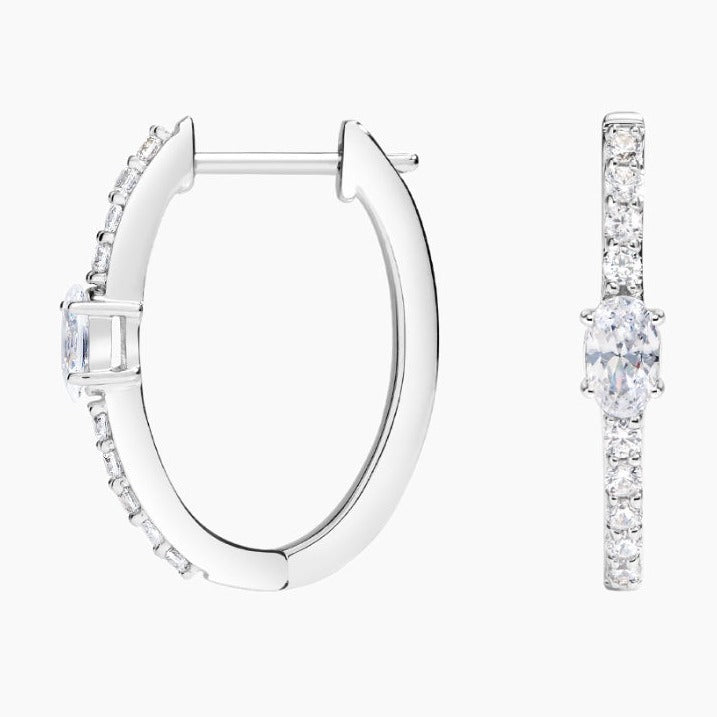 Elliptical Diamond Hoops