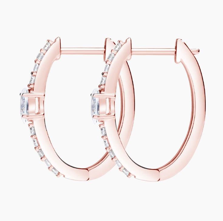 Elliptical Diamond Hoops