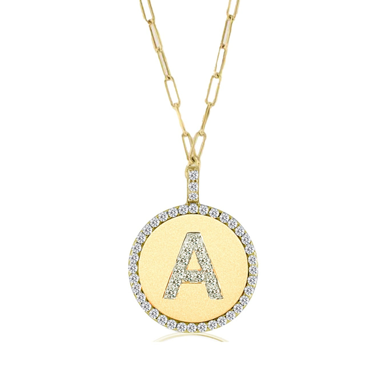 Diamond Initial Talisman Medallion