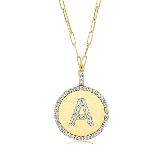 Diamond Initial Talisman Medallion