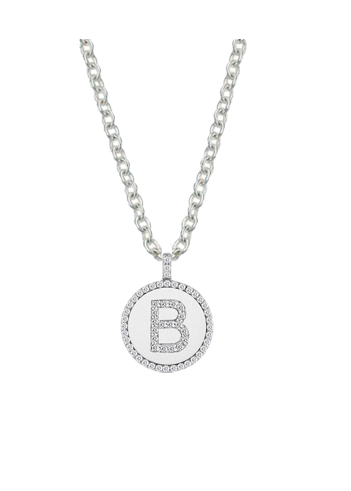 Diamond Initial Talisman Medallion