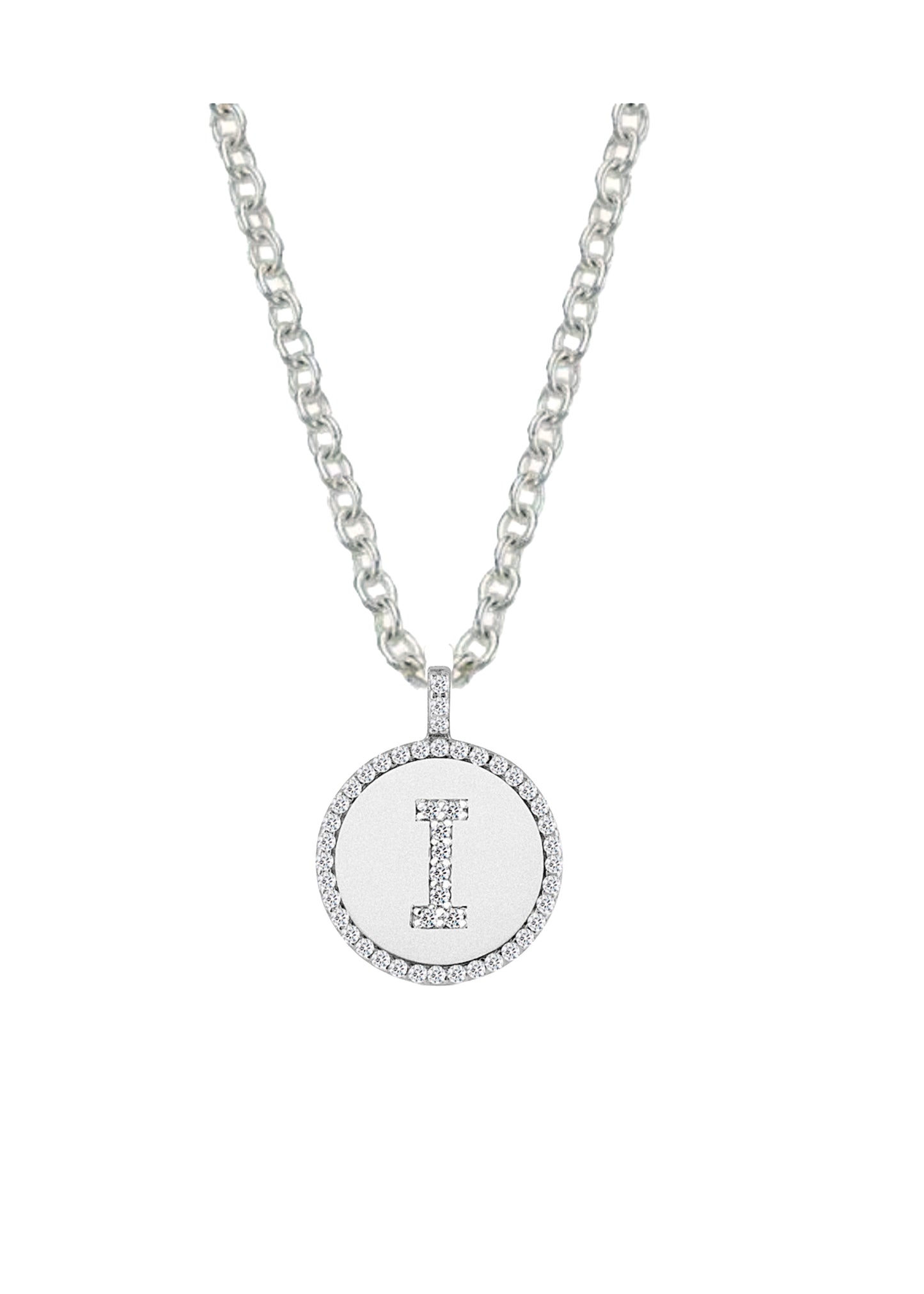 Diamond Initial Talisman Medallion