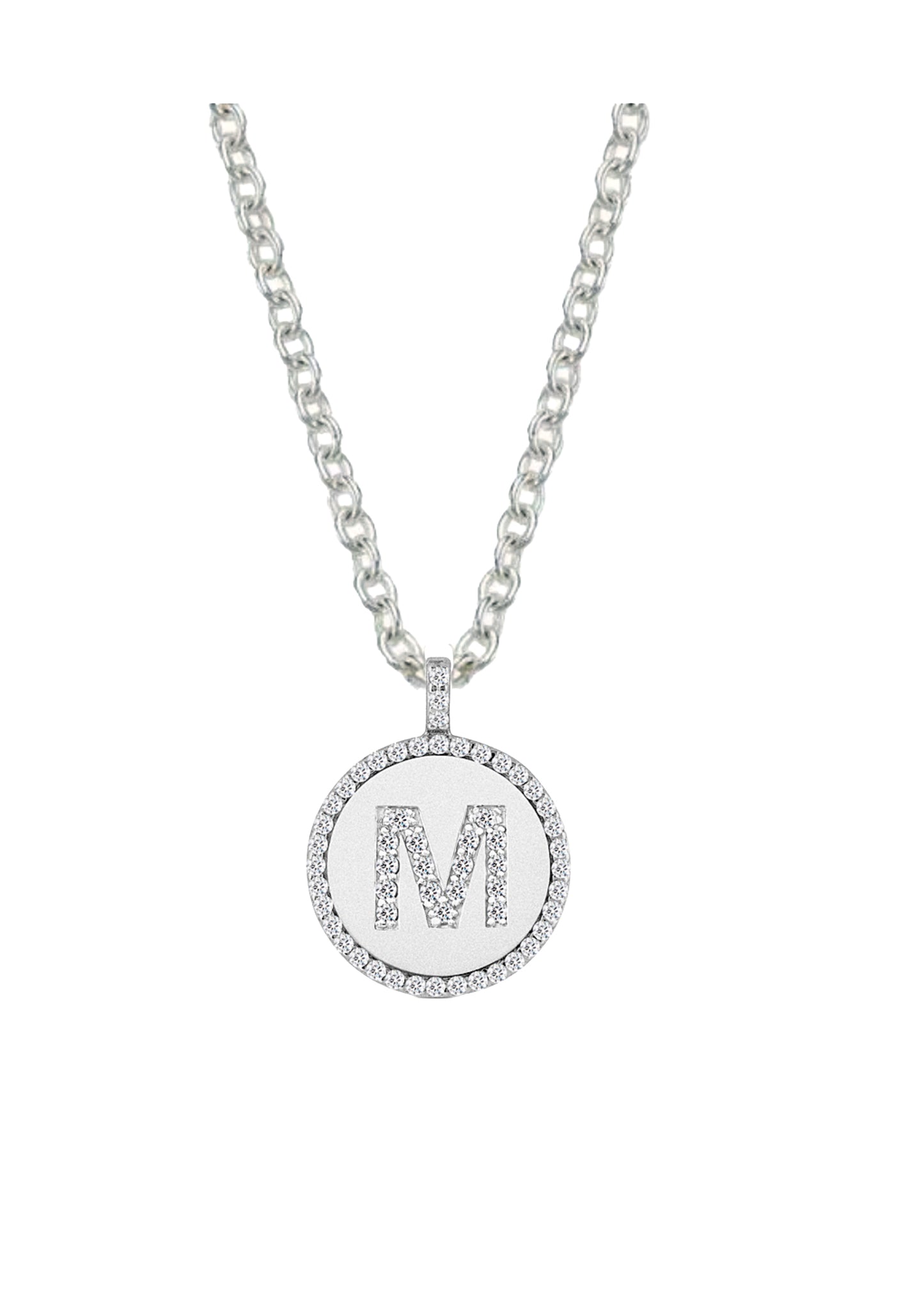 Diamond Initial Talisman Medallion