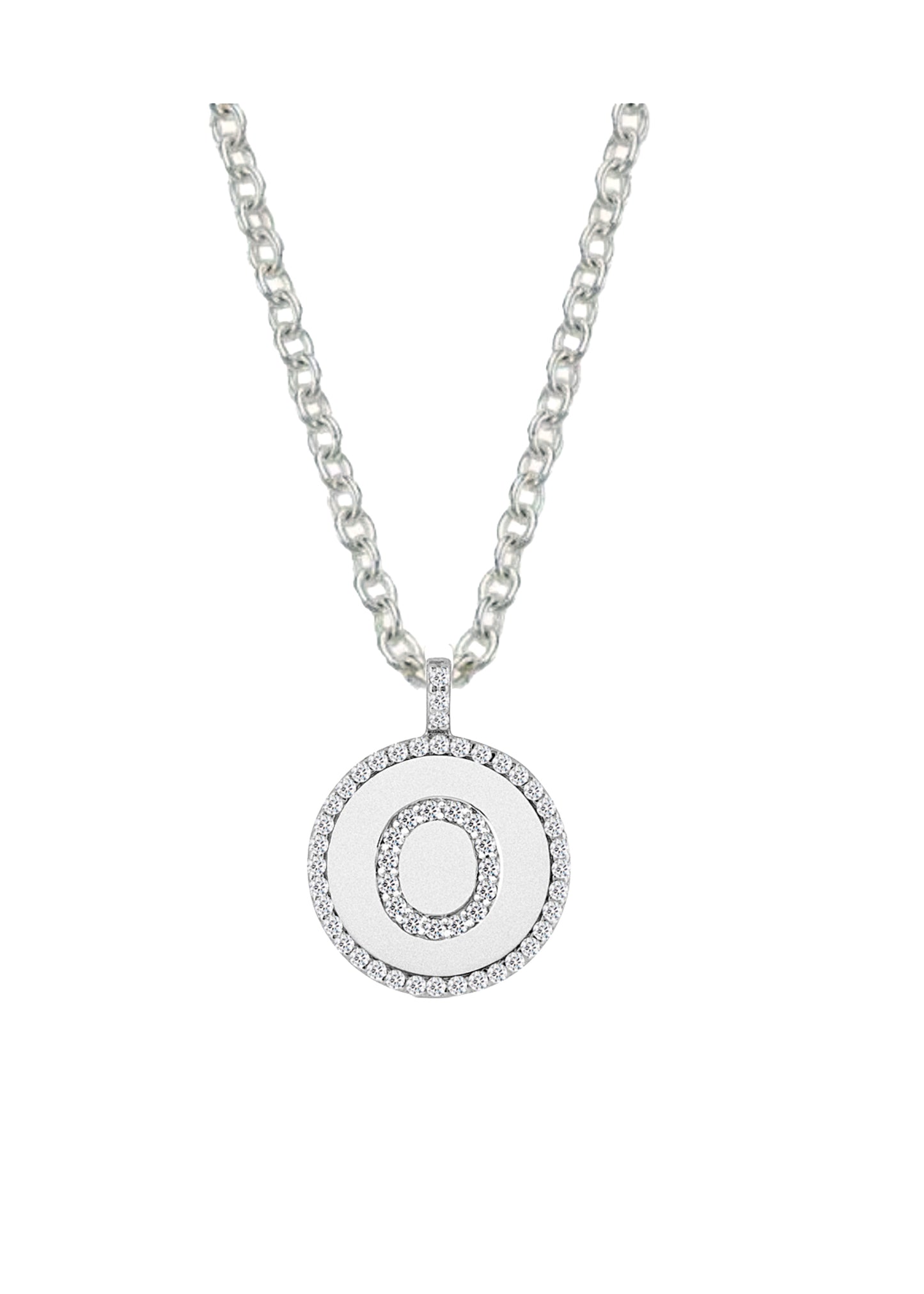 Diamond Initial Talisman Medallion