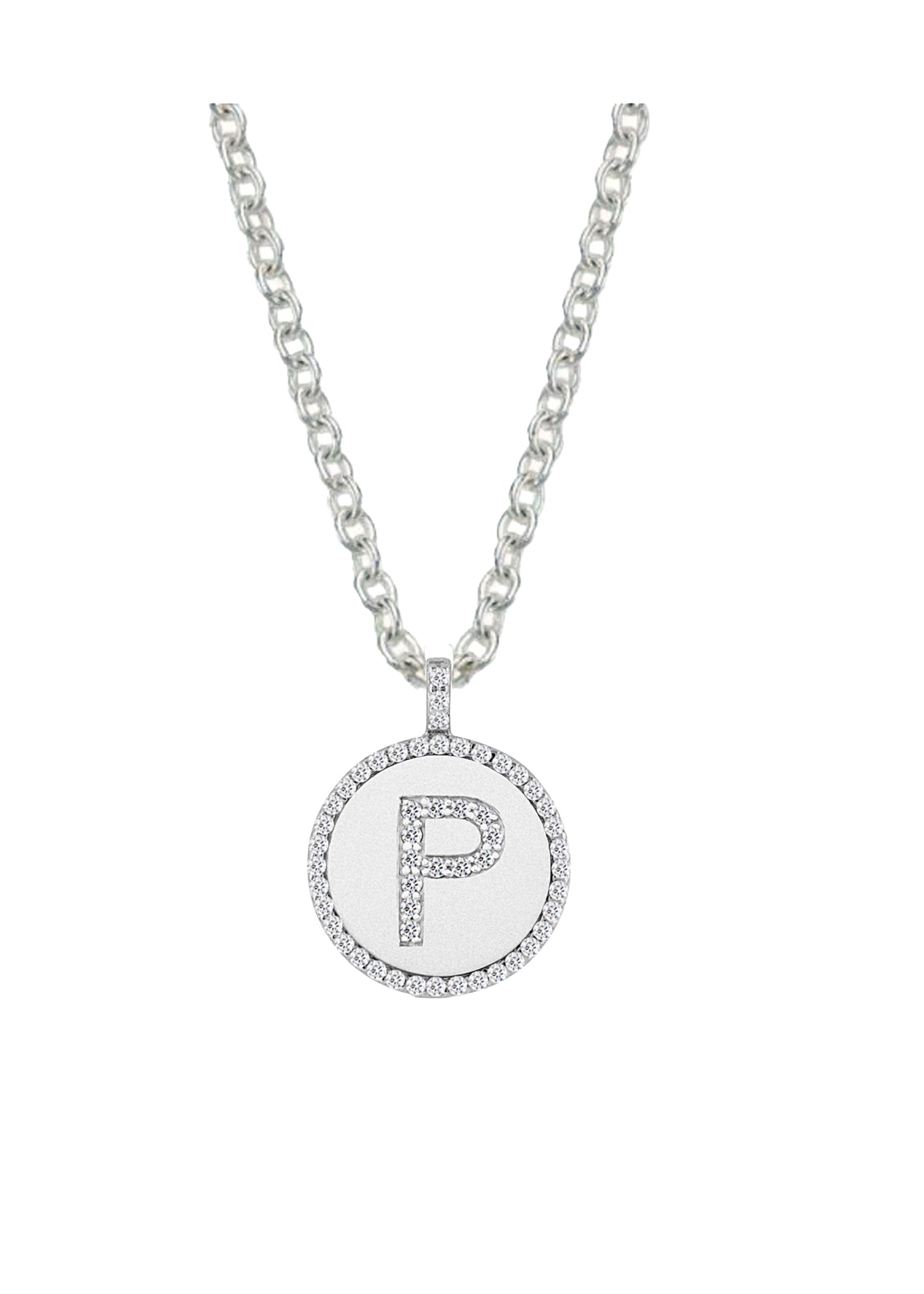 Diamond Initial Talisman Medallion