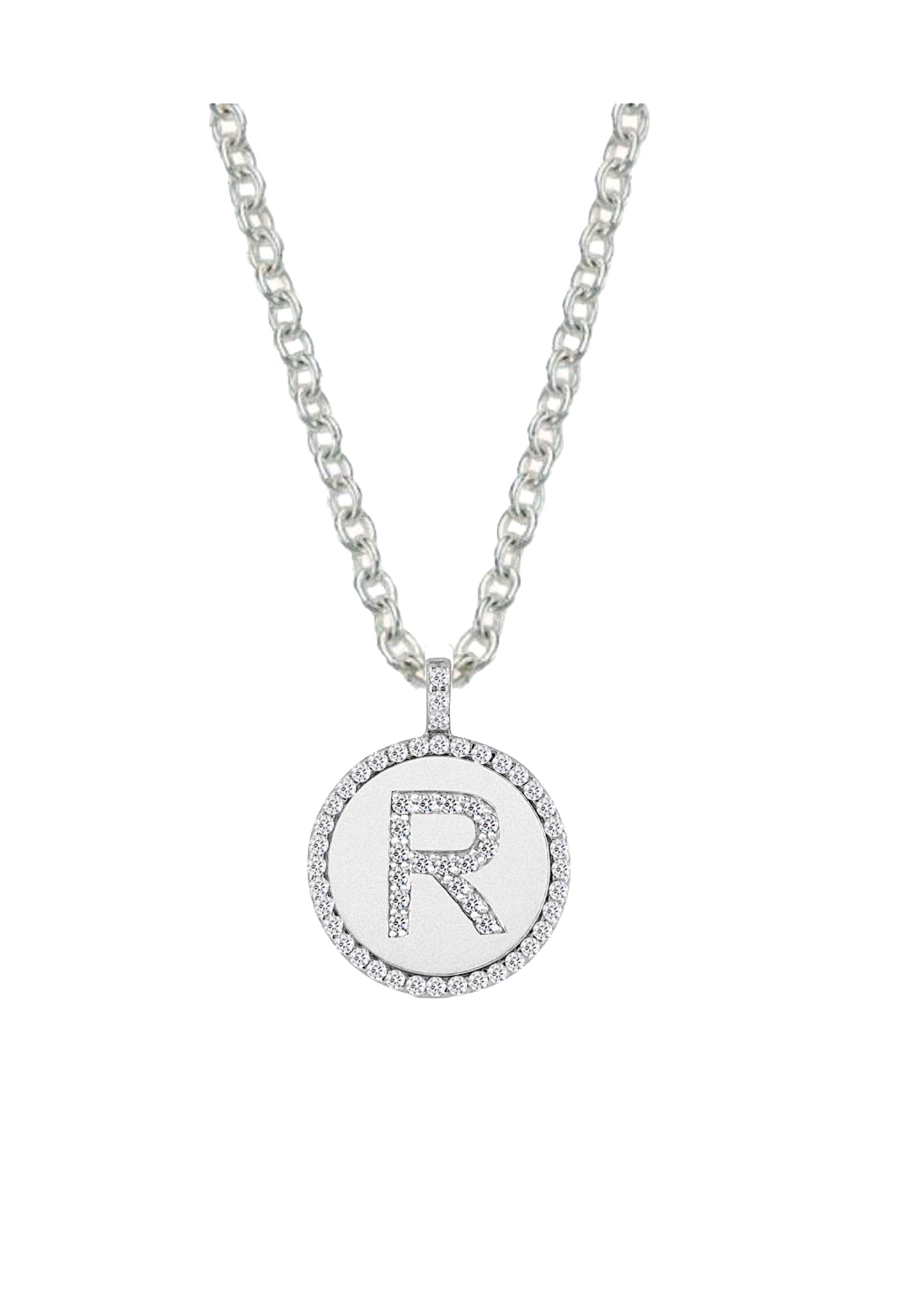 Diamond Initial Talisman Medallion