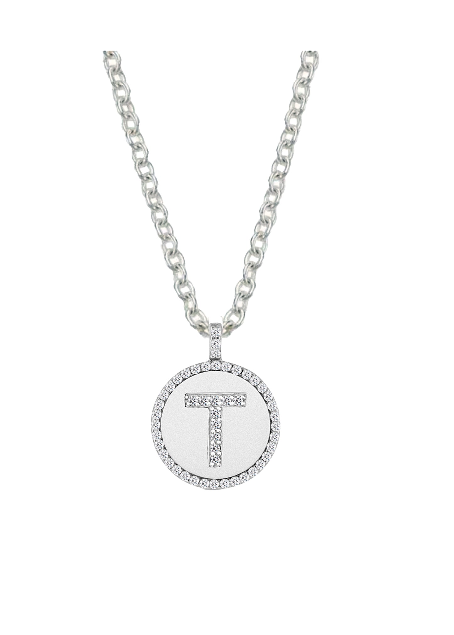 Diamond Initial Talisman Medallion