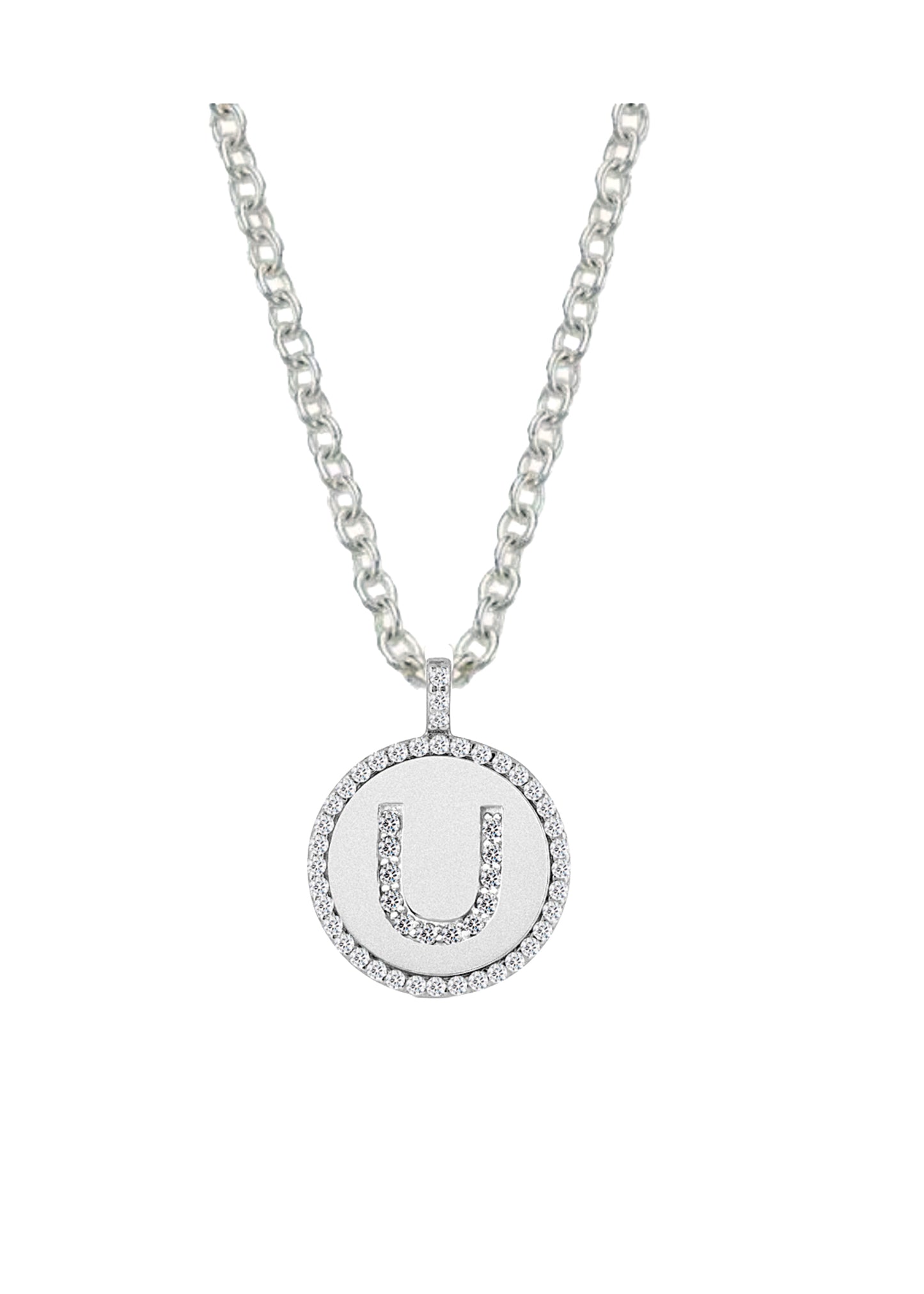 Diamond Initial Talisman Medallion