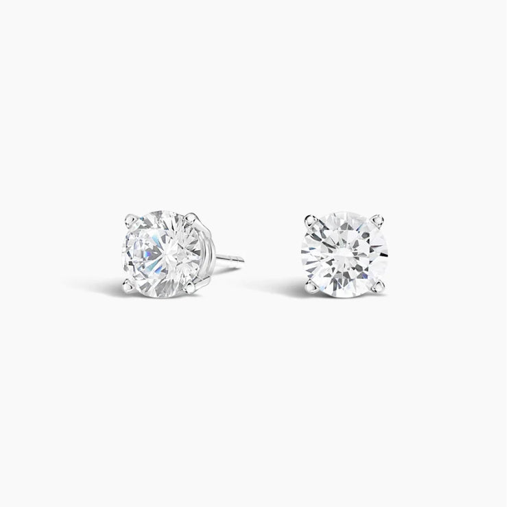 Diamond Martini Prong Stud Earrings