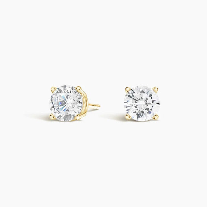 Diamond Martini Prong Stud Earrings