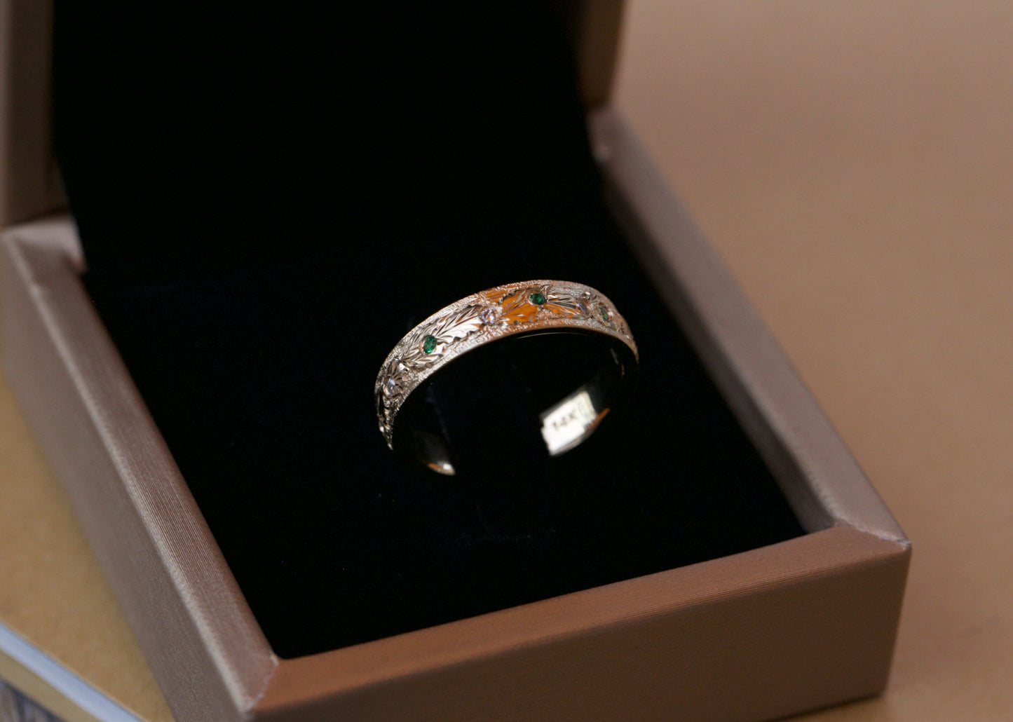 Custom Leaf Impression Ring