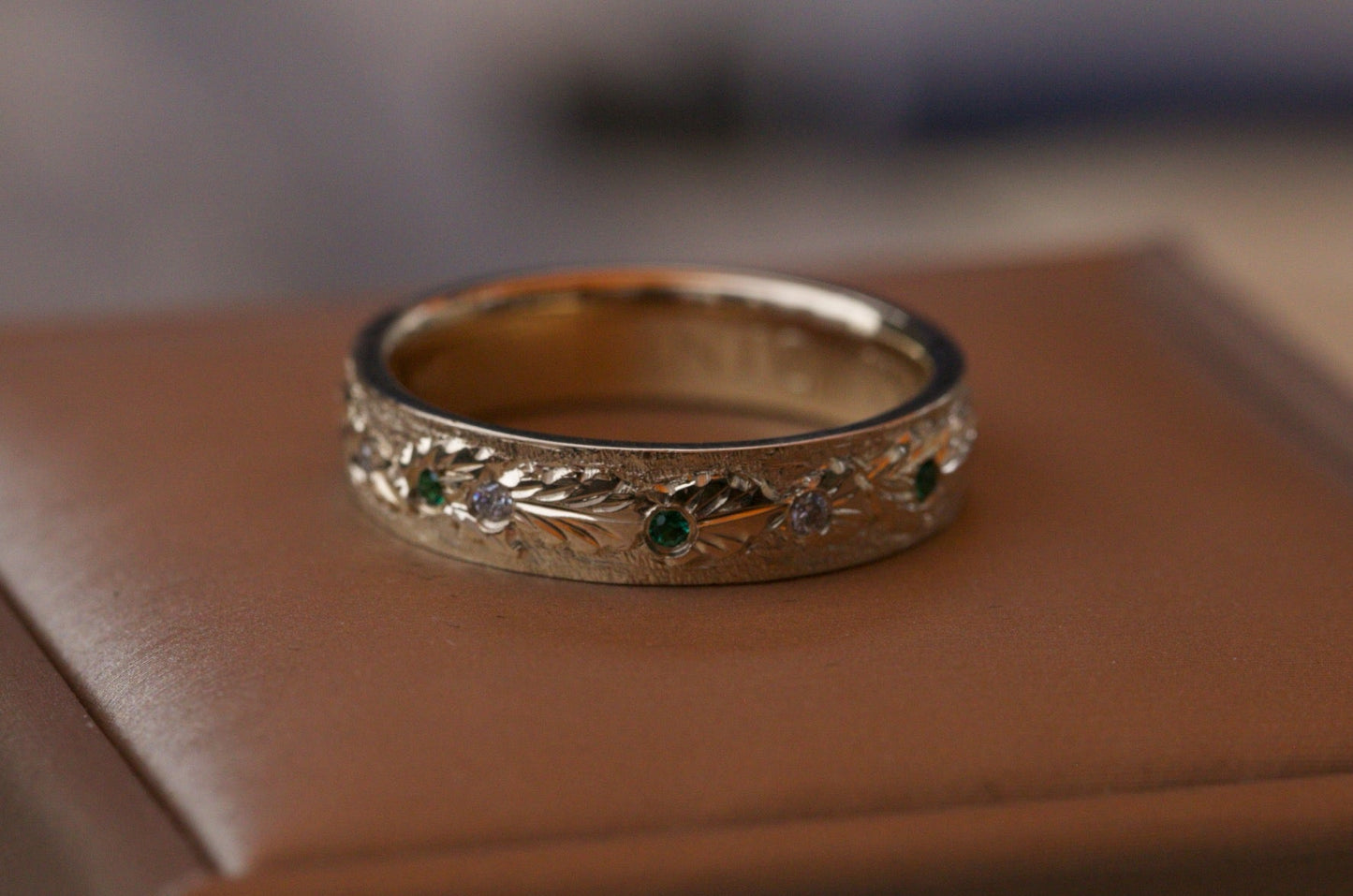 Custom Leaf Impression Ring