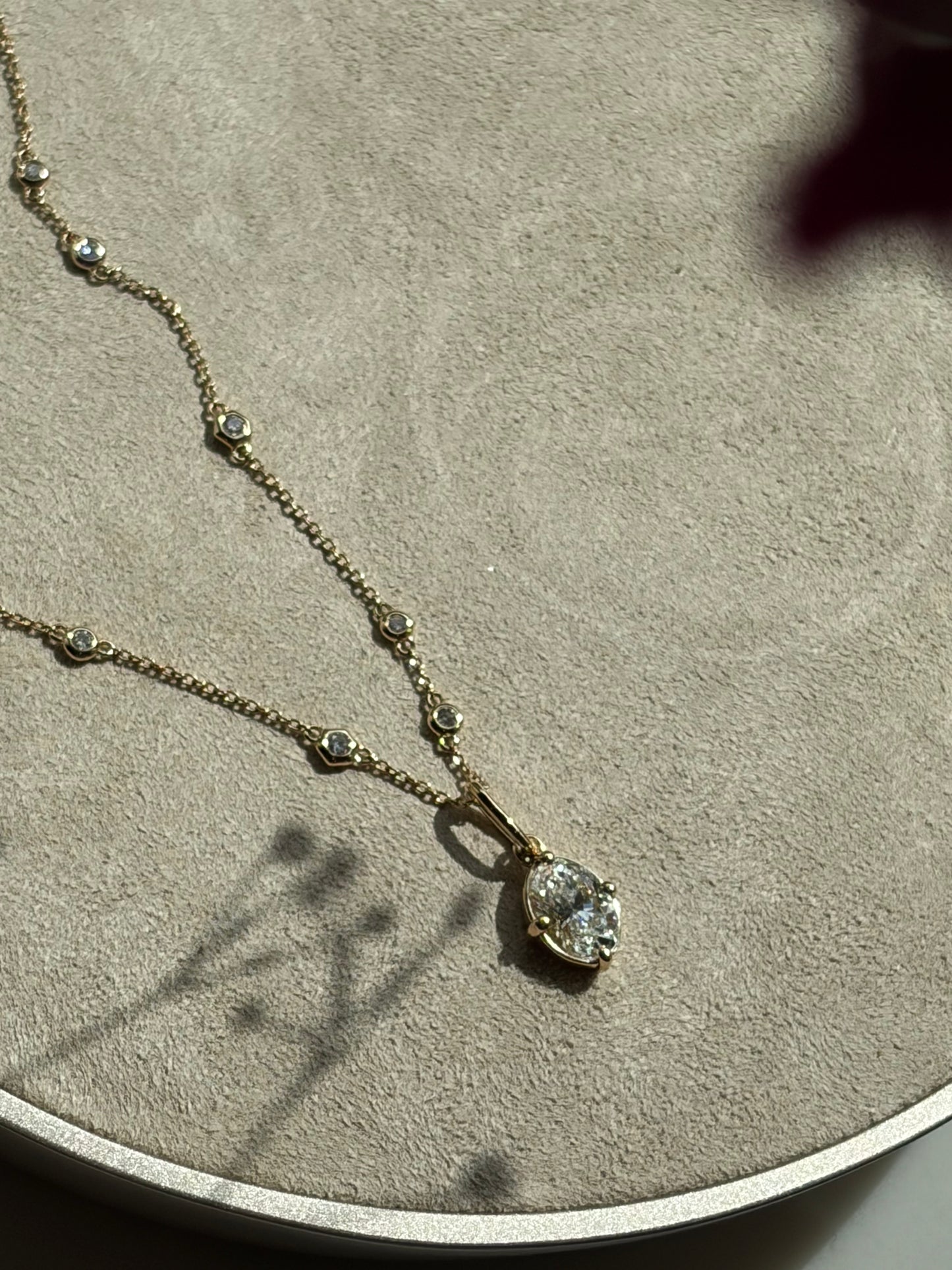 Natural Diamond and 14KT Yellow Gold Chain