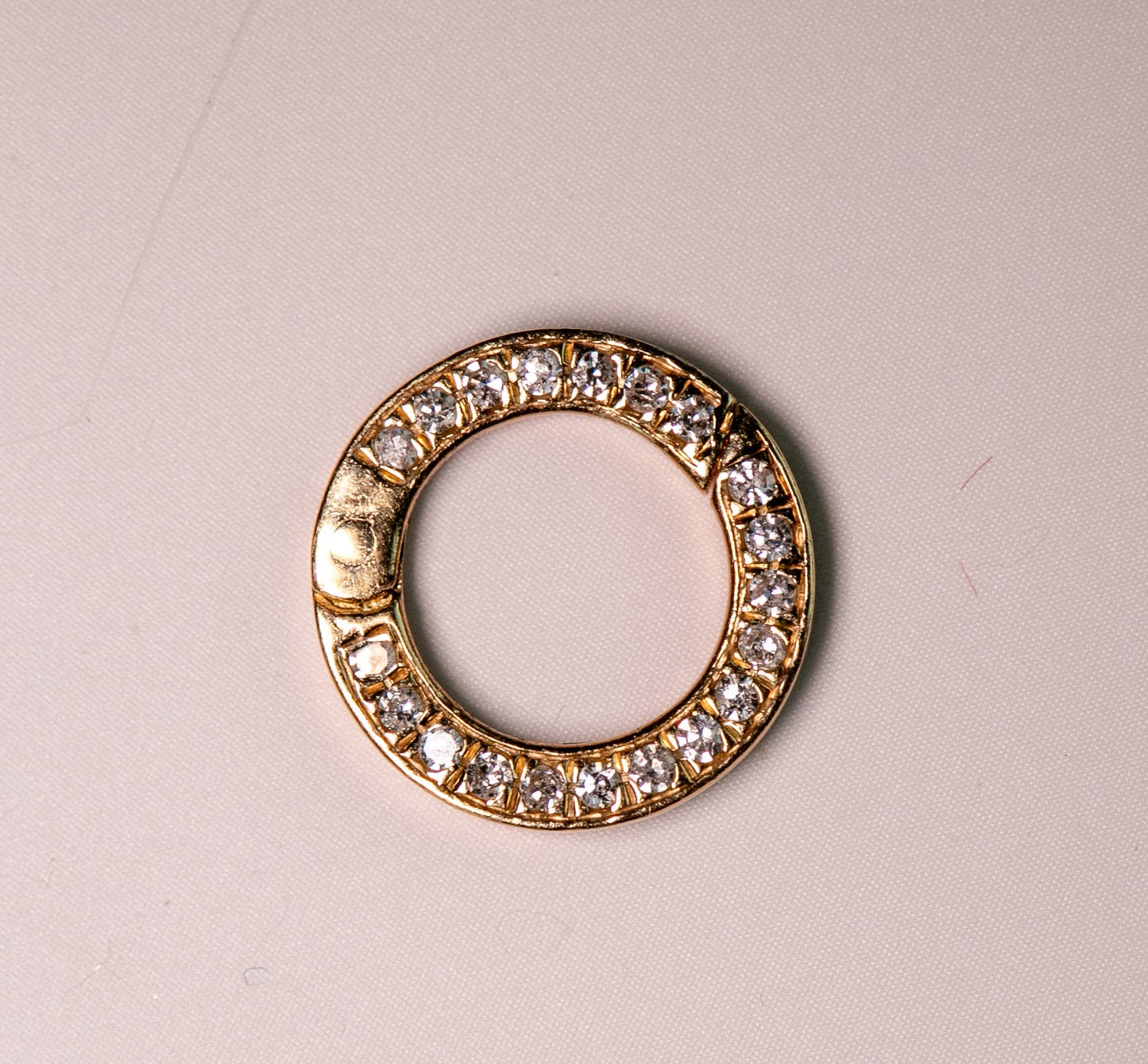 Diamonds and Solid 14Kt Gold Hinged Necklace Lock