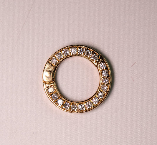 Diamonds and Solid 14Kt Gold Hinged Necklace Lock