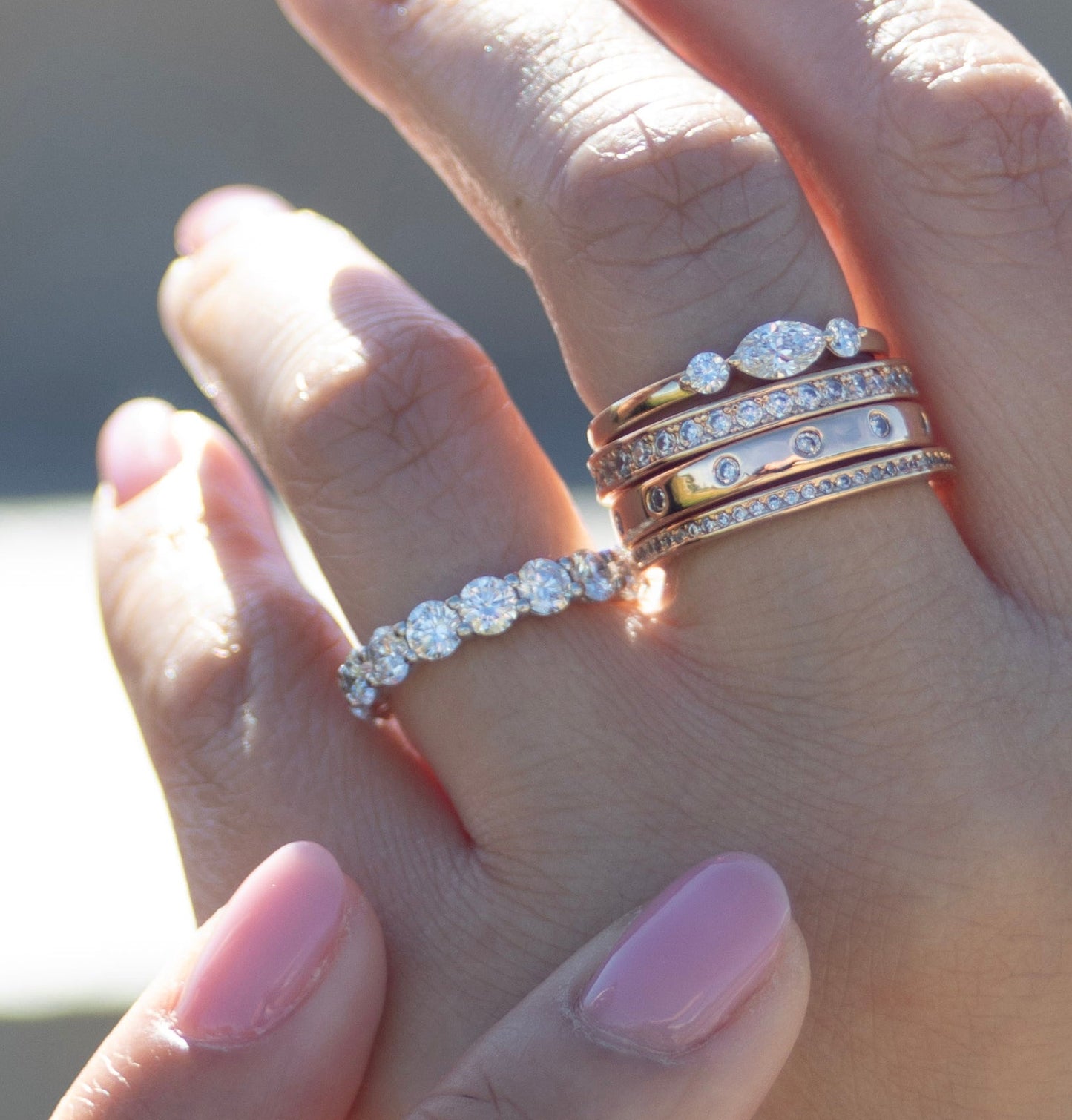 Diamond Eternity Ring in 18kt Solid White Gold