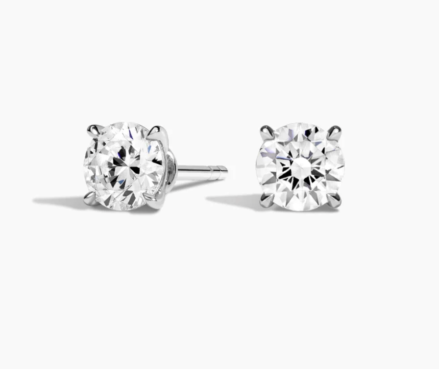 5ctw Round Diamond Stud Earrings