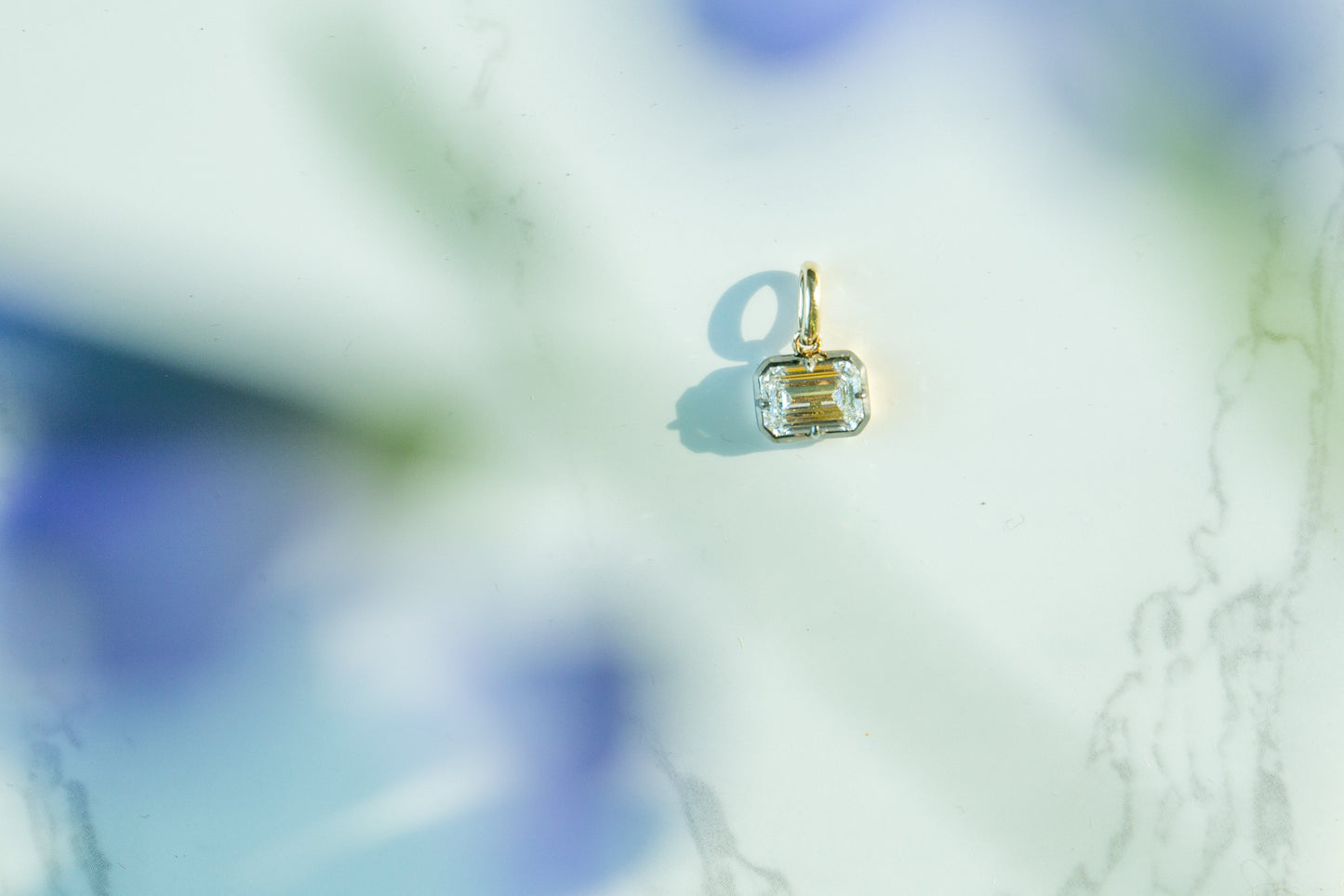 Antique Georgian Style Emerald Diamond Pendant