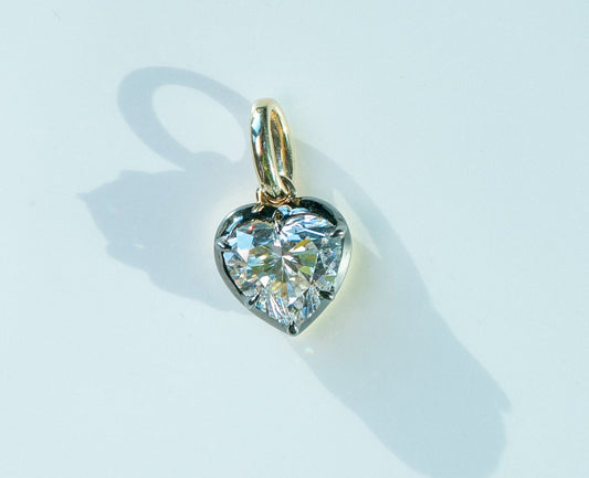 Antique Georgian Style Heart Diamond Pendant
