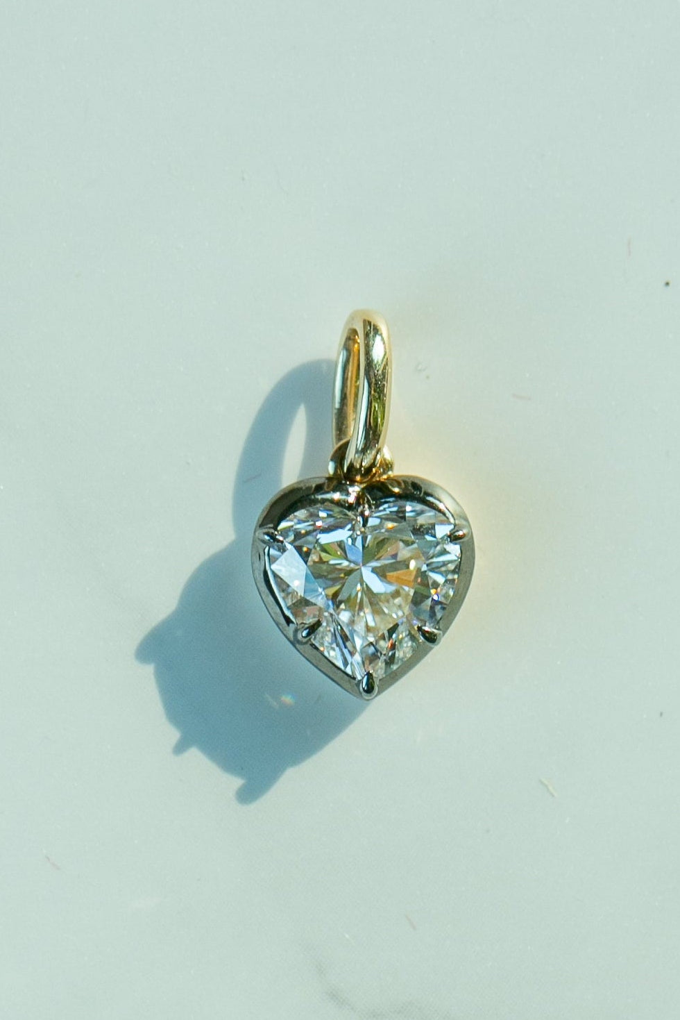 Antique Georgian Style Heart Diamond Pendant