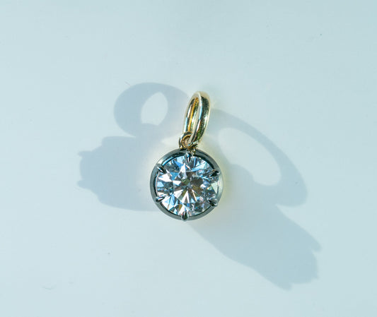 Antique Georgian Style Round Diamond Pendant