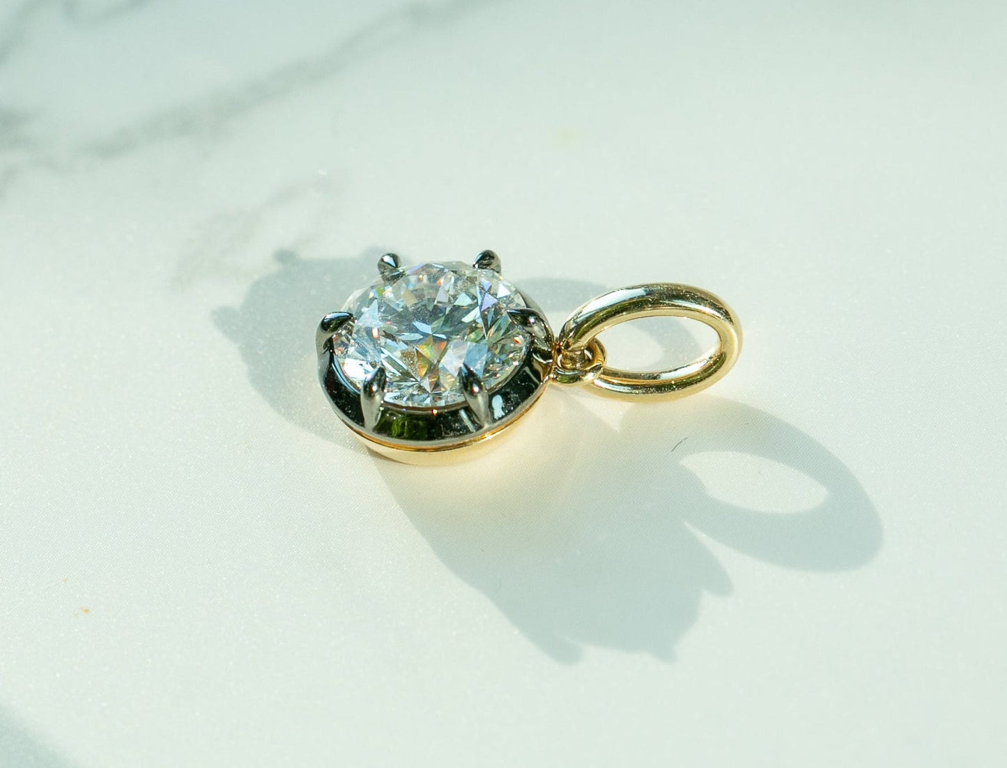 Antique Georgian Style Round Diamond Pendant