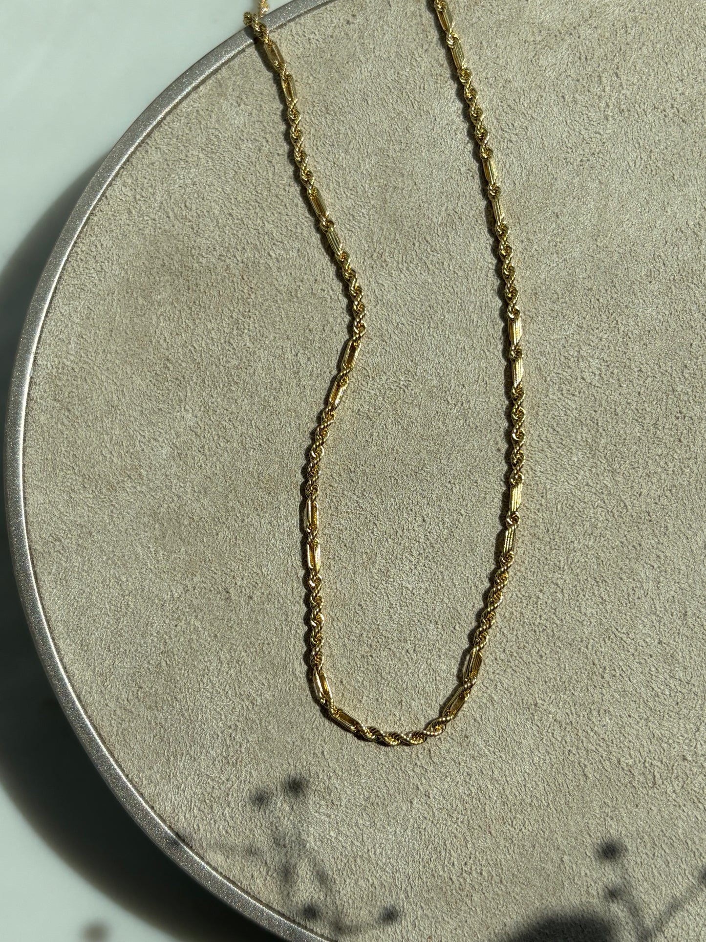 Solid 14KT Yellow Gold Rope Chain