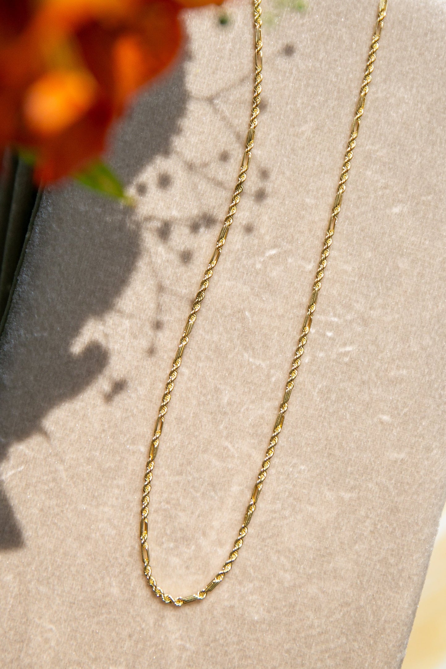 Solid 14KT Yellow Gold Rope Chain