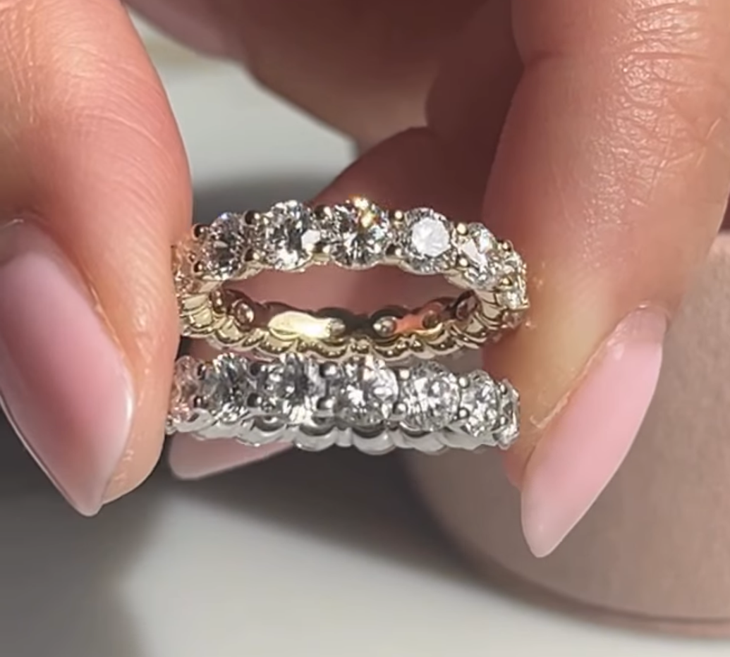 Diamond Eternity Ring in 18kt Solid White Gold