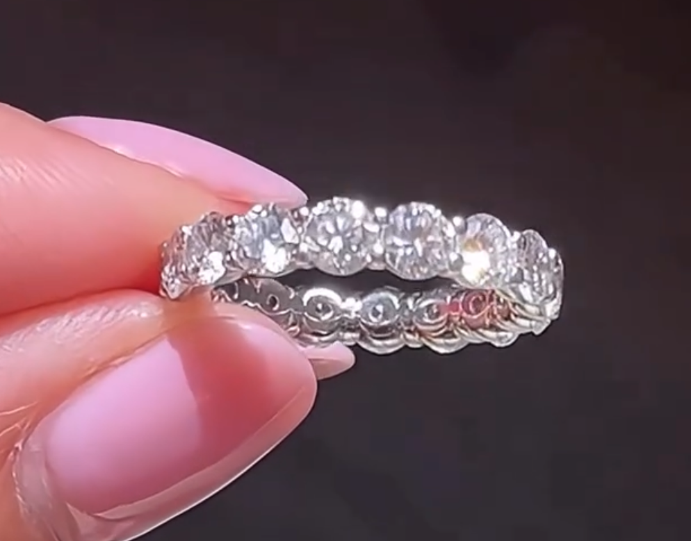 Diamond Eternity Ring in 18kt Solid White Gold