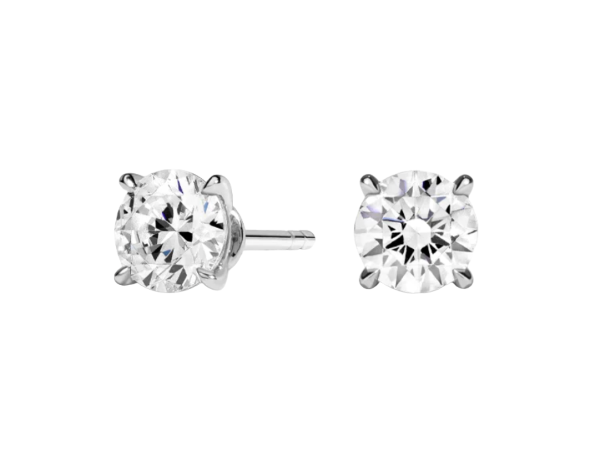 5ctw Round Diamond Stud Earrings