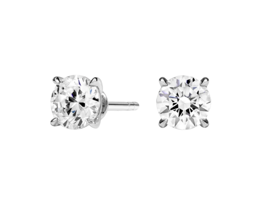 5ctw Round Diamond Stud Earrings